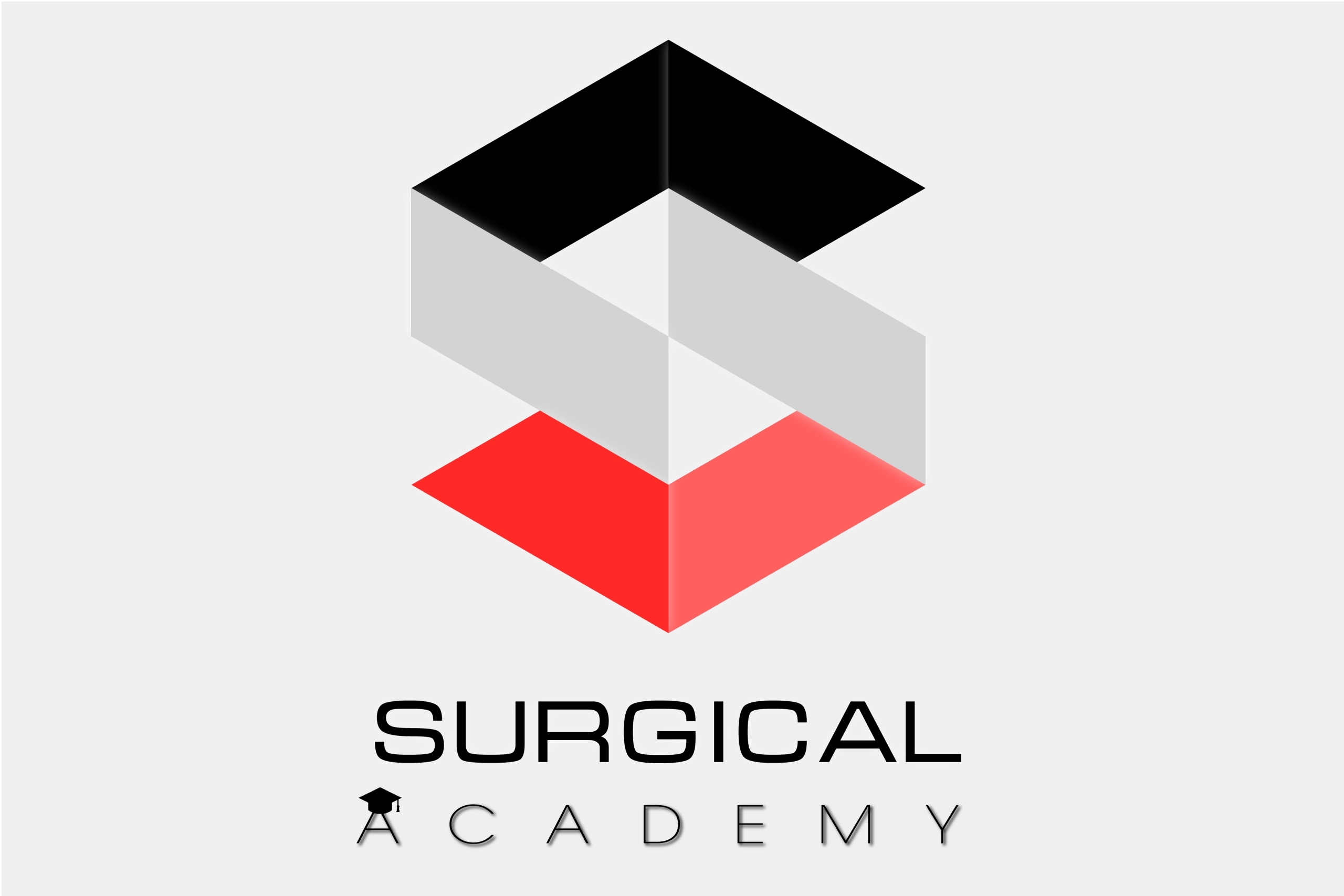 Logo de Surgical Academy en cubes colorés.