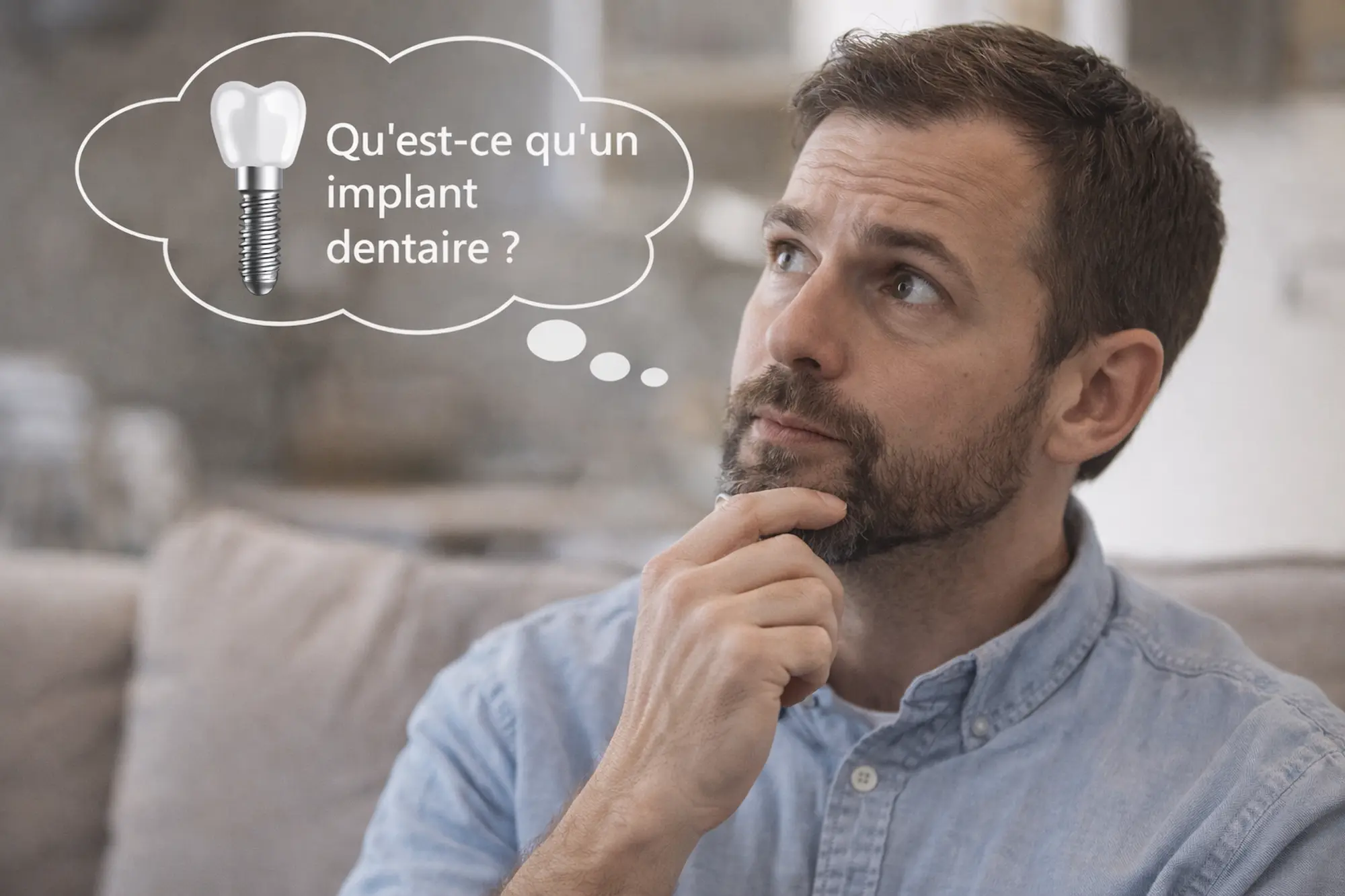 homme se posant une question