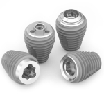 Vis hexagonales métalliques grises.