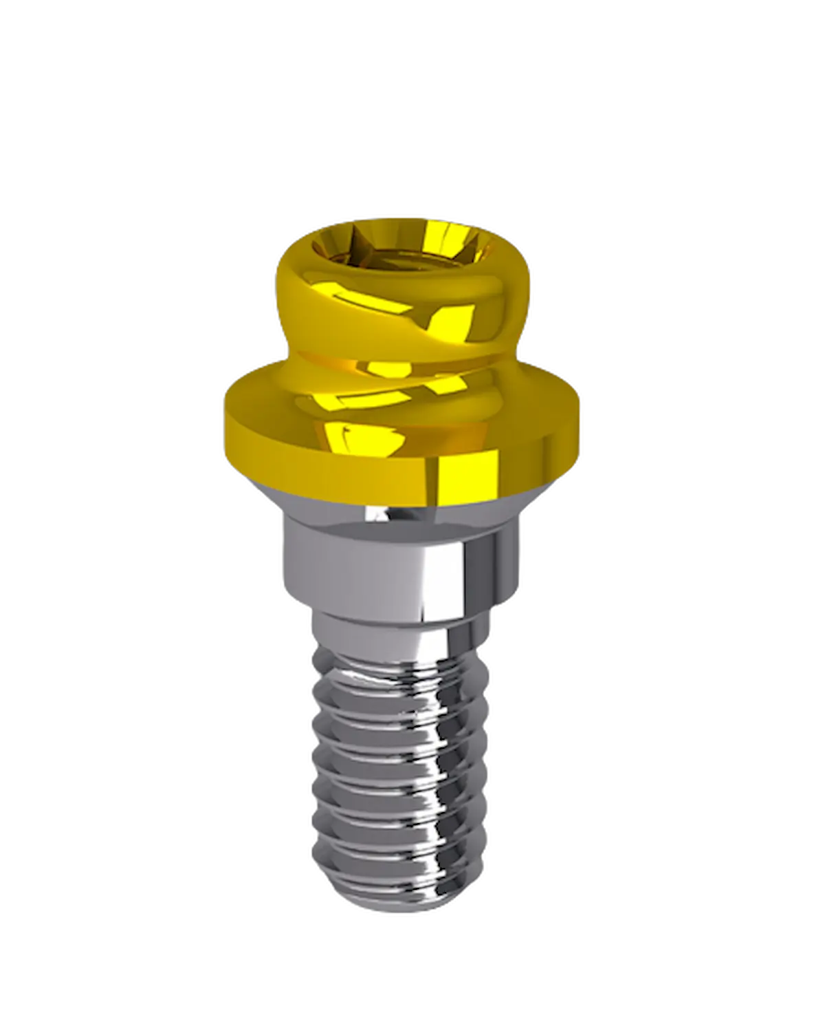 Vis à tête dorée sur fond blanc.