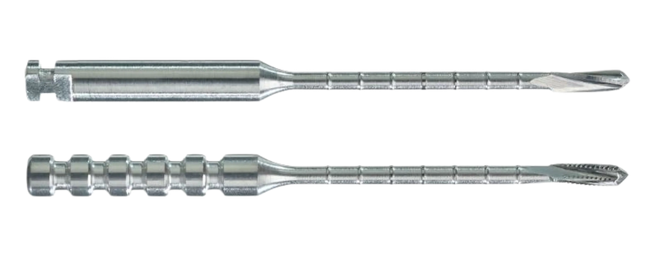 Deux vis métalliques expansion pour ancrage.