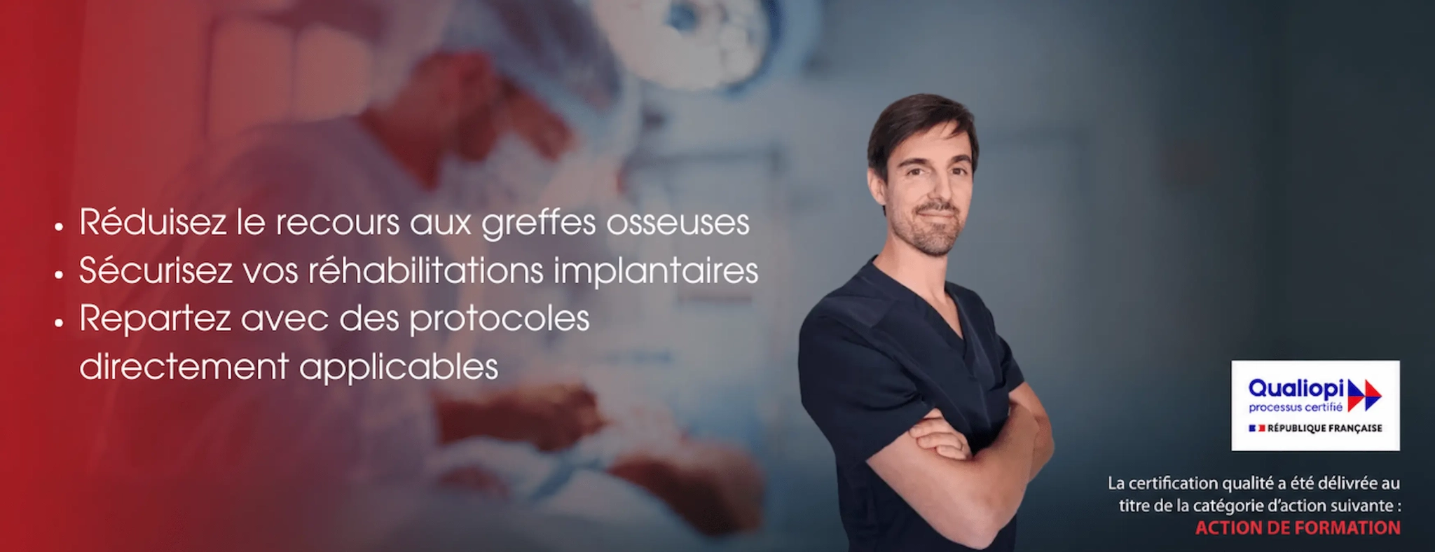 formation immédiateté sans greffe Formation en implantologie dentaire certifiée Qualiopi